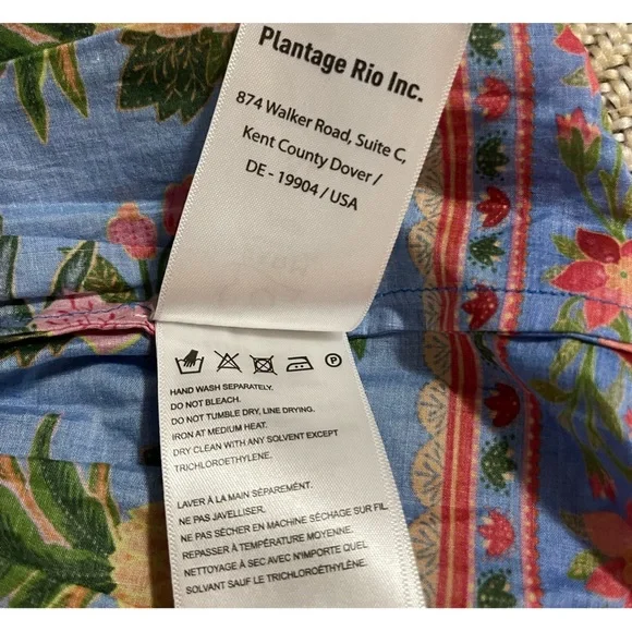 FARM Rio Blue Tropical Tapestry Mini Skirt NWT SZ XL - Picture 12 of 16